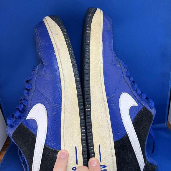 Nike Air Force 1 Sneakers - Blue & Black - Classic 11.5 - Picture 4 of 8